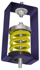 Mason Ind. - 230 to 310 Lb Capacity, 0.75 to 1" Deflection, HSA, Vibration Control Hanger - 2-3/4" Long x 3-3/4" Wide x 5-3/4" High x 2-3/4" Deep, 5/8" Max Rod Diam, 4" Lower Rod Penetration, Yellow - Apex Tool & Supply