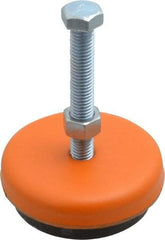 Mason Ind. - 1/2-13 Bolt Thread, 3-1/2" Wide x 1-1/8" High Standard Deflection Stud Mount Leveling Pad & Mount - 500 Max Lb Capacity, 3-1/2" Base Diam - Apex Tool & Supply
