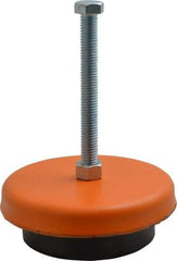 Mason Ind. - 1/2-13 Bolt Thread, 5" Wide x 1-3/4" High Standard Deflection Stud Mount Leveling Pad & Mount - 1,000 Max Lb Capacity, 5" Base Diam - Apex Tool & Supply