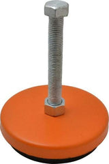 Mason Ind. - 1-8 Bolt Thread, 8" Wide x 2" High Standard Deflection Stud Mount Leveling Pad & Mount - 12,000 Max Lb Capacity, 8" Base Diam - Apex Tool & Supply