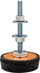 Mason Ind. - 1/2-13 Bolt Thread, 3.38" Wide Standard Deflection Stud Mount Leveling Pad & Mount - 1,000 Max Lb Capacity, 3-3/8" Base Diam - Apex Tool & Supply