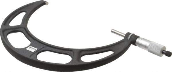 Starrett - 7 to 8" Range, 0.0001" Graduation, Mechanical Outside Micrometer - Ratchet Stop Thimble, Accurate to 0.0001" - Apex Tool & Supply