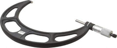 Starrett - 7 to 8" Range, 0.0001" Graduation, Mechanical Outside Micrometer - Ratchet Stop Thimble, Accurate to 0.0001" - Apex Tool & Supply