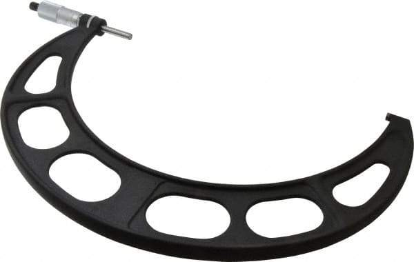 Starrett - 11 to 12" Range, 0.0001" Graduation, Mechanical Outside Micrometer - Ratchet Stop Thimble, Accurate to 0.0002" - Apex Tool & Supply