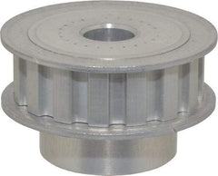 Power Drive - 16 Tooth, 1/2" Inside x 1.88" Outside Diam, Hub & Flange Timing Belt Pulley - 1/2" Belt Width, 1.91" Pitch Diam, 0.719" Face Width, Aluminum - Apex Tool & Supply