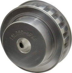 Power Drive - 18 Tooth, 1/2" Inside x 2.119" Outside Diam, Hub & Flange Timing Belt Pulley - 1/2" Belt Width, 2.149" Pitch Diam, 0.719" Face Width, Aluminum - Apex Tool & Supply