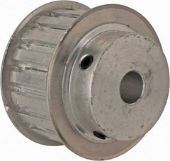 Power Drive - 19 Tooth, 1/2" Inside x 2.238" Outside Diam, Hub & Flange Timing Belt Pulley - 1" Belt Width, 2.268" Pitch Diam, 1-1/4" Face Width, Aluminum - Apex Tool & Supply