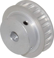 Power Drive - 20 Tooth, 1/2" Inside x 2.357" Outside Diam, Hub & Flange Timing Belt Pulley - 1/2" Belt Width, 2.387" Pitch Diam, 0.719" Face Width, Aluminum - Apex Tool & Supply