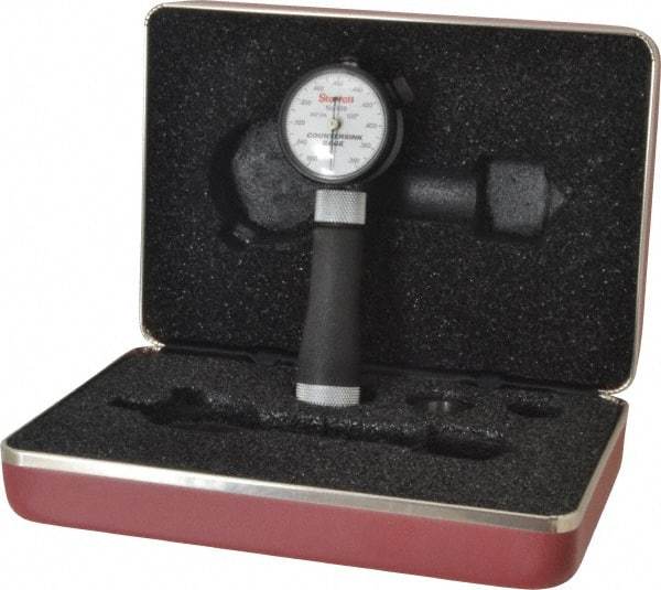 Starrett - 0.36 to 0.56" 100° Countersink Gage - White Dial Face - Apex Tool & Supply