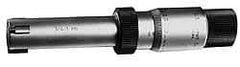 Starrett - 1 to 1-3/8", 2-5/8" Gage Depth, Mechanical Inside Hole Micrometer - 0.0003" Graduation, 0.00015" Accuracy, Ratchet Stop Thimble - Apex Tool & Supply