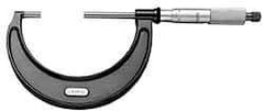 Starrett - 1-1/2 to 3-1/2" Range, 0.0001" Graduation, Mechanical Outside Micrometer - Ratchet Stop Thimble, 2-5/8" Throat Depth, Accurate to 0.0001" - Apex Tool & Supply