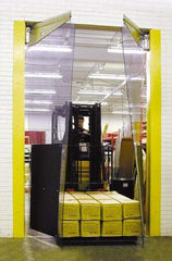 TMI, LLC - 10' Door Width x 10' Door Height PVC Bi-Parting Flexible Swinging Door - 0.16" Strip Thickness, Clear - Apex Tool & Supply