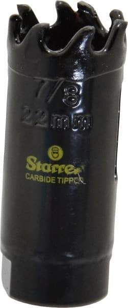 Starrett - 7/8" Diam, 1-5/8" Cutting Depth, Hole Saw - Carbide-Tipped Saw, Toothed Edge - Apex Tool & Supply