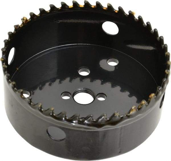 Starrett - 4-1/2" Diam, 1-5/8" Cutting Depth, Hole Saw - Carbide-Tipped Saw, Toothed Edge - Apex Tool & Supply