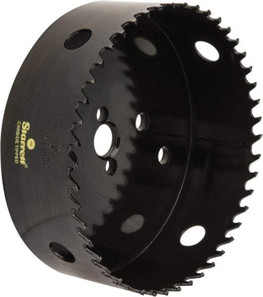 Starrett - 5" Diam, 1-5/8" Cutting Depth, Hole Saw - Carbide-Tipped Saw, Toothed Edge - Apex Tool & Supply