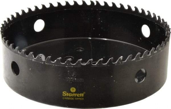 Starrett - 6" Diam, 1-5/8" Cutting Depth, Hole Saw - Carbide-Tipped Saw, Toothed Edge - Apex Tool & Supply