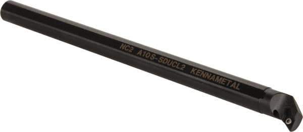 Kennametal - 21.59mm Min Bore Diam, 254mm OAL, 5/8" Shank Diam, A-SDUC Indexable Boring Bar - DC.. Insert, Screw Holding Method - Apex Tool & Supply