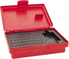 Value Collection - 50 Piece, 0.011 to 0.06 Inch Diameter Plug & Pin Gage Set - Minus 0.0002 Inch Tolerance, Class ZZ - Apex Tool & Supply