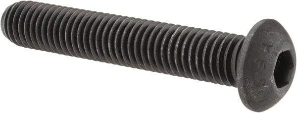 Value Collection - 1/2-13 UNC Hex Socket Drive, Button Screw - Alloy Steel, Black Oxide Finish, Fully Threaded, 3" Length Under Head - Apex Tool & Supply