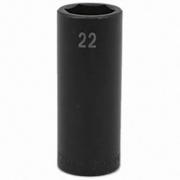 SK - Impact Socket - 1/2"DR 22MM DEEP IMPACT SOCKET - Apex Tool & Supply