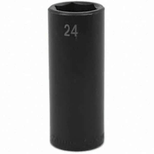 SK - Impact Socket - 1/2"DR 24MM DEEP IMPACT SOCKET - Apex Tool & Supply