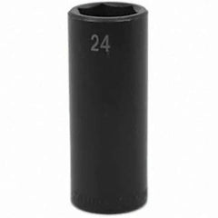 SK - Impact Socket - 1/2"DR 24MM DEEP IMPACT SOCKET - Apex Tool & Supply