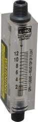 King - 1/4" FNPT Port Block Style, Inline Flowmeter - 100 Max psi, 12 GPH, Acrylic - Apex Tool & Supply