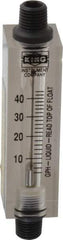 King - 1/4" FNPT Port Block Style, Inline Flowmeter - 100 Max psi, 44 GPH, Acrylic - Apex Tool & Supply