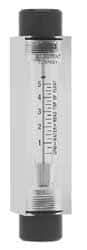 King - 1" FNPT Port Block Style, Inline Flowmeter - 125 Max psi, 40 SCFM, Acrylic - Apex Tool & Supply