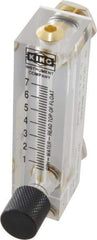 King - 1/4" F Port Block Style Panel Mount Flowmeter - 100 Max psi, 7 GPH, Acrylic - Apex Tool & Supply