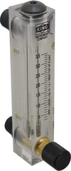 King - 1/2" M Port Block Style Panel Mount Flowmeter - 100 Max psi, 3.5 GPM, Acrylic - Apex Tool & Supply