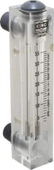King - 1/2" M Port Block Style Panel Mount Flowmeter - 100 Max psi, 5 GPM, Acrylic - Apex Tool & Supply
