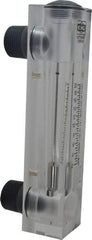 King - 1" M Port Block Style Panel Mount Flowmeter - 100 Max psi, 20 GPM, Acrylic - Apex Tool & Supply