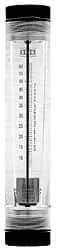 King - 1" FNPT Port Tube Flowmeter - 125 Max psi, 10 GPM, Acrylic - Apex Tool & Supply