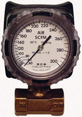 Made in USA - 1" NPT Port RCM Industries Flo-Gage Flowmeter - 180 Max psi, Bronze - Apex Tool & Supply
