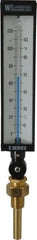 WGTC - 120°F, Industrial Thermometer with Standard Thermowell - 3-1/2 Inch Stem Length, 1-1/4 to 18 Inch Thread - Apex Tool & Supply
