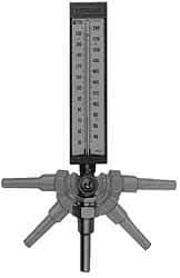 WGTC - 50 to 400°F, Industrial Thermometer with Standard Thermowell - 3-1/2 Inch Stem Length, 1-1/4 to 18 Inch Thread - Apex Tool & Supply