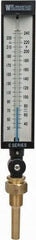 WGTC - 30 to 240°F, Industrial Thermometer with Standard Thermowell - 3-1/2 Inch Stem Length, 1-1/4 to 18 Inch Thread - Apex Tool & Supply