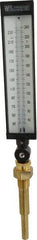 WGTC - 30 to 240°F, Industrial Thermometer with Standard Thermowell - 6 Inch Stem Length, 1-1/4 to 18 Inch Thread - Apex Tool & Supply