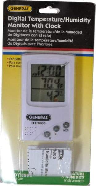 General - 5 to 122°F, 30 to 90% Humidity Range, Thermo-Hygrometer - Apex Tool & Supply