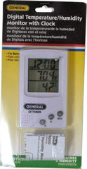 General - 5 to 122°F, 30 to 90% Humidity Range, Thermo-Hygrometer - Apex Tool & Supply