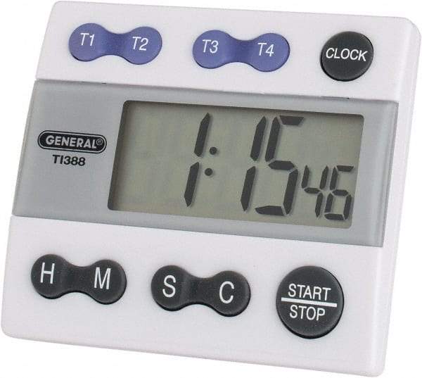 General - 4 Channel Timer - White - Apex Tool & Supply