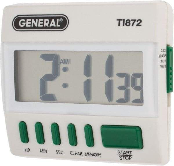 General - Big Digit Count Up and Down Timer - White - Apex Tool & Supply