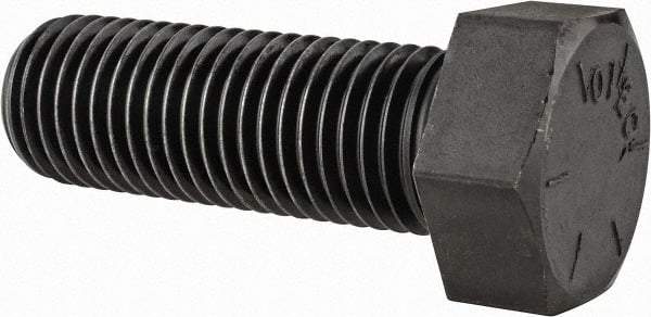 Value Collection - 1-3/8 - 6 UNC, 4" Length Under Head Hex Head Cap Screw - Fully Threaded, Grade 8 Alloy Steel, Uncoated, 2-1/16" Hex - Apex Tool & Supply