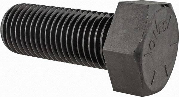 Value Collection - 1-3/4 - 5 UNC, 4-1/2" Length Under Head Hex Head Cap Screw - Fully Threaded, Grade 8 Alloy Steel, Uncoated, 2-5/8" Hex - Apex Tool & Supply