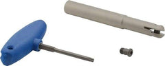 Iscar - 3/4" Cut Diam, 3/4" Shank Diam, 6" OAL, Indexable Ball Nose End Mill - 2.4" Head Length, Straight Shank, HCM D.75 Toolholder, HBF-QF, HBR-QF, HCD-QF, HCR Insert - Apex Tool & Supply
