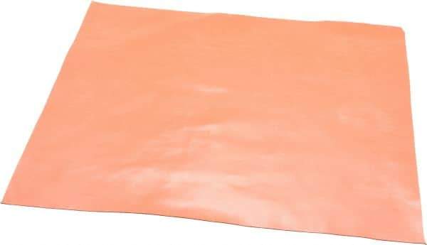 Made in USA - 12" Long, 12" Wide, 0.031" Thick, Silicone Rubber Foam Sheet - 30 Durometer, Orange-Red, -60 to 500°F, 650 psi Tensile Strength, Stock Length - Apex Tool & Supply