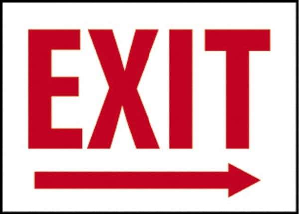 NMC - Exit, Plastic Exit Sign - 14" Wide x 10" High - Apex Tool & Supply