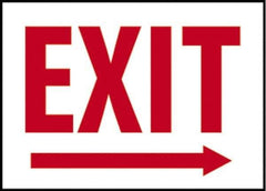 NMC - Exit, Plastic Exit Sign - 14" Wide x 10" High - Apex Tool & Supply