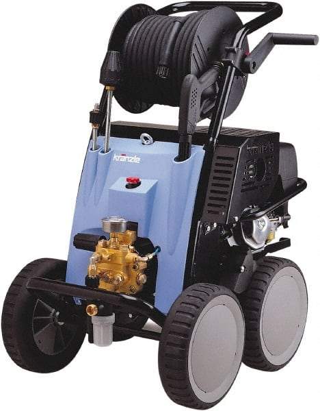 Kranzle - Gas, 13 hp, 3,500 psi, 4.2 GPM, Cold Water Pressure Washer - Heavy Duty Axial Cam, 65' x 3/8" Hose - Apex Tool & Supply